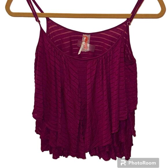 FREE PEOPLE WOMEN’S LAYERED TANK TOP WITH ADJUSTABLE SPAGHETTI STRAPS SIZE XS - Picture 1 of 4